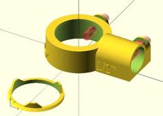 Combo 1″ Lens Holder / Baffle 3D Printer Model