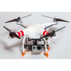 Parachute Mount For DJI Phantom 2/Vision 3D Printer Model