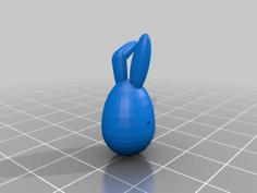 Bunny Egg Bead- Small Hole 3D Printer Model