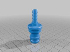 6, 8,12mm Barb To Male Hose Adapter 3D Printer Model