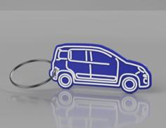 Fiat Panda Keychain 3D Printer Model