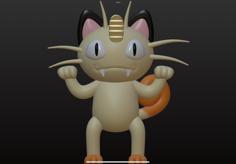 Meowth 3D Printer Model