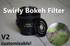 Customizable Swirly Bokeh Filter 3D Printer Model