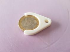 Key Chain For One Euro Coin 3D Printer Model