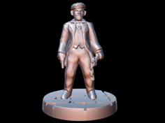 Peaky Blinder W/chain (15mm Scale) 3D Printer Model