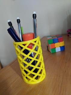 Spiral Lattice Pencil Cup 3D Printer Model