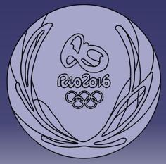 Olympics Games 2016 Medal 3D Printer Model