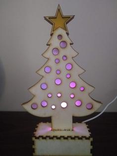 Laser Cut Light Up Xmas Tree