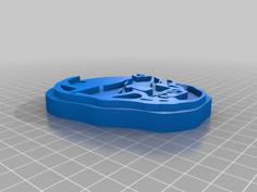 8-Bit-Blood Logo Keychain 3D Printer Model