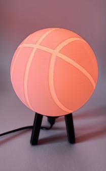 Hybrid Hanging/Desk Basketball Lamp 3D Printer Model