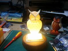 Owl LED Lamp 3D Printer Model