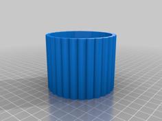 Modern Ribbed Plant Pot 3D Printer Model