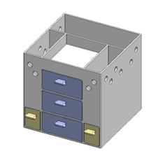 A Pencil Holder With A Drawer 3D Printer Model