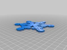 Monogram Snowflake Ornament 3D Printer Model