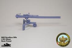 106mm M40A1 Recoilless Rifle (15mm / 20mm / 28mm) 3D Printer Model