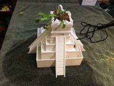 Aztec Temple Bog Planter V2 3D Printer Model