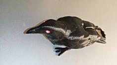 Halloween Crow With Illuminated Eyes 3D Printer Model