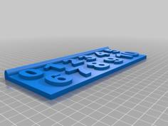 Number Chart 3D Printer Model