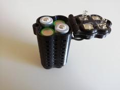 4 AA Battery Holder Pack V3 3D Printer Model