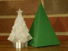 Laser Cut Paper Gift Box For Christmas Tree LED Candle Cover Decoration