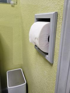 Recessed Toilet Paper / Bath Tissue Holder (Works With XL Rolls) 3D Printer Model