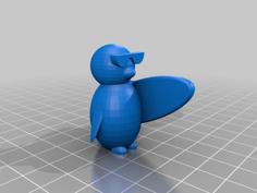 Surfer Penguin 3D Printer Model