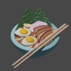 Bowl Of Ramen Scaled For 28mm Tabletop Terrain (plain Version & Naruto Version) 3D Printer Model