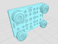 Mounting Plate And Rollers For T-slot System 3D Printer Model