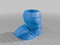 Pen Holder Iron Man Bust 3D Printer Model