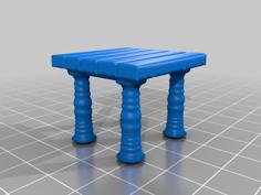 Model Chair And Table With Milling 3D Printer Model