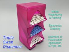 Triple Swab Dispenser 3D Printer Model