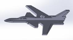 X-29 Aircraft Kit Card 3D Printer Model