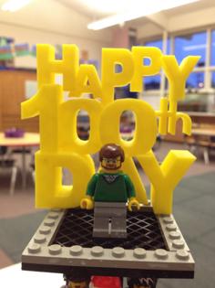 100th Day Sign 3D Printer Model