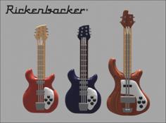 LEGO Rickenbacker Guitars 3D Printer Model