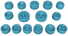 Lee Perry Modular Gaslands Wheels V2 3D Printer Model