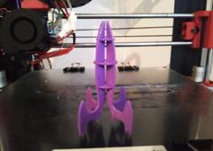 Sliced Rocket 3D Printer Model