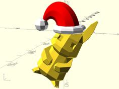 Santa Hat For Low-poly Pikachu 3D Printer Model