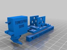 Sideways-SG90 Mount For Qtr Inch Fixture 3D Printer Model