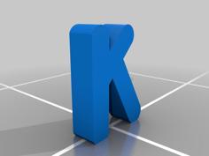 The Letter ‘K’ 3D Printer Model