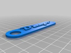 Diego Keychain 3D Printer Model