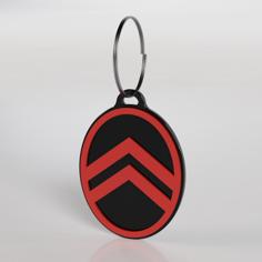 New Citroen Logo Keychain 3D Printer Model