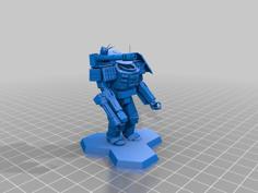 LancerRPG Tortuga Weaponized On 1-inch Hex Size 2 3D Printer Model