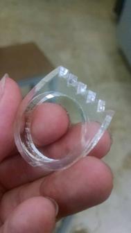 Laser Cut Saw Ring (US Size 10)