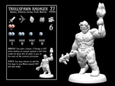 Trollspawn Ravager (18mm Scale) 3D Printer Model