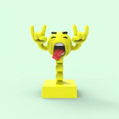 Emoji RnR On A Spring 3D Printer Model