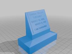 HP Lovecraft Grave Stone – V2 3D Printer Model