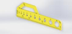 Calibration Ruler Hole Size Checker 3D Printer Model