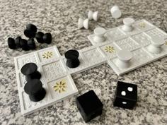 Double Dice Royal Game Of Ur 3D Printer Model