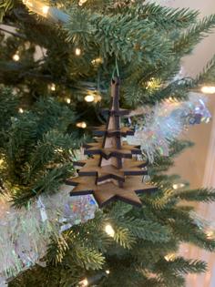 Christmas Tree Ornament — 1/8 Inch Laser Cut 3D Printer Model