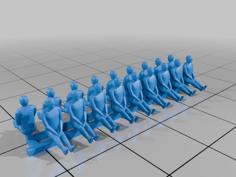 Set Of Small Scale Pilot Figures (1/144) 3D Printer Model